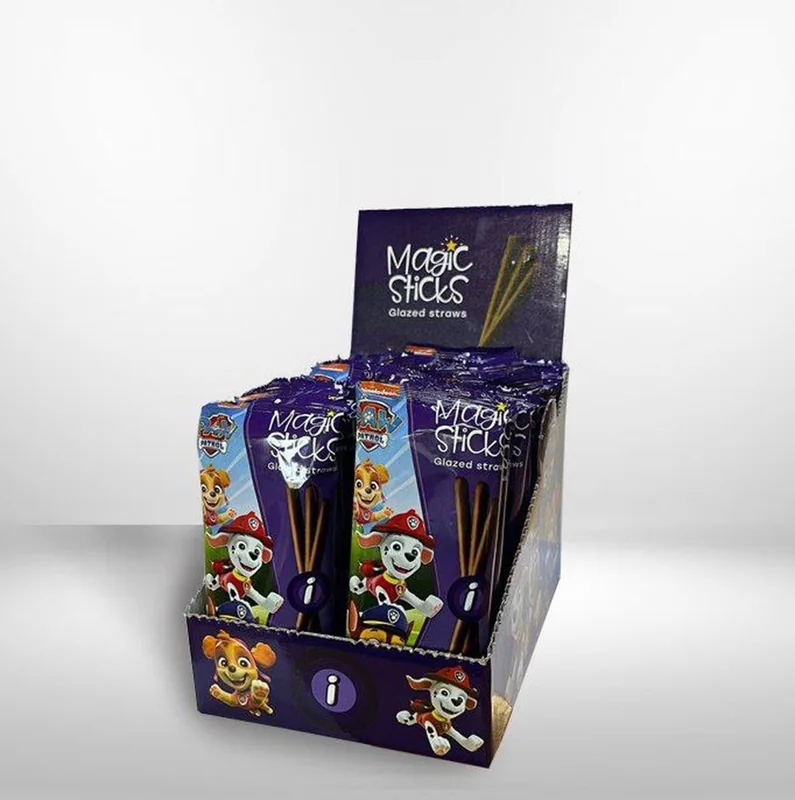 Magic Sticks PAW Patrol — Настільний дисплей на 30 пачок по 60 г: готовий до викладки біля каси.
